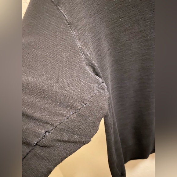 Monrow Black Lightweight Sweatshirt Size L (FLAWS) - Picture 11 of 12